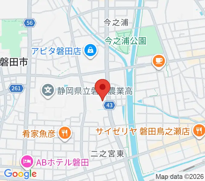 磐田市民文化会館の地図