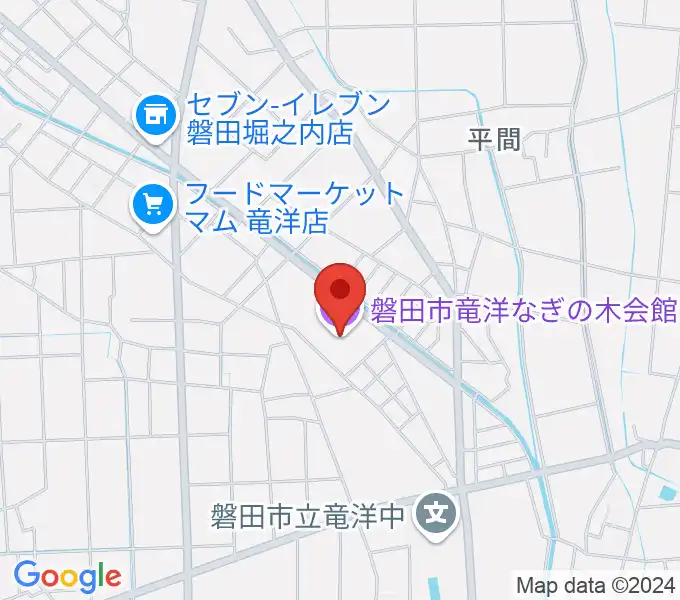 磐田市竜洋なぎの木会館の地図