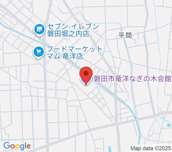 磐田市竜洋なぎの木会館の地図