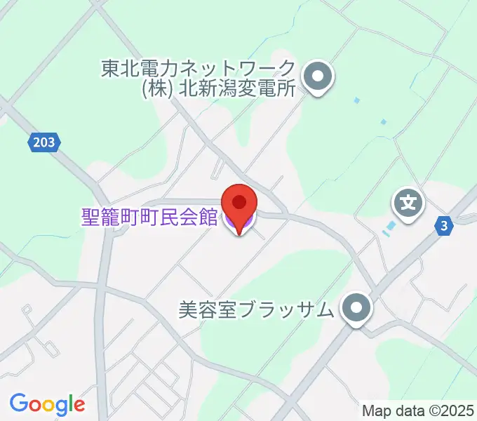 聖籠町文化会館の地図