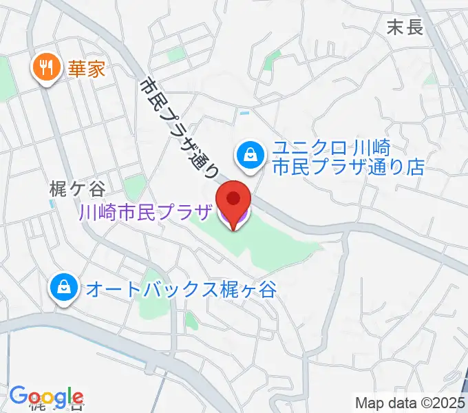 川崎市民プラザの地図