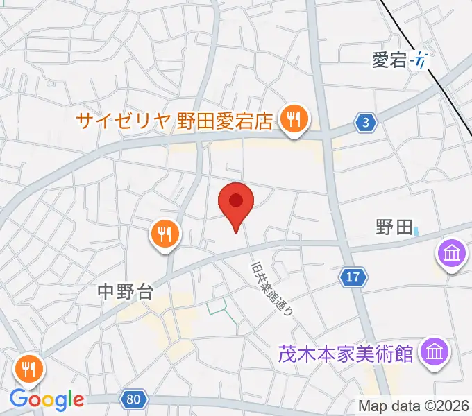 欅のホールの地図