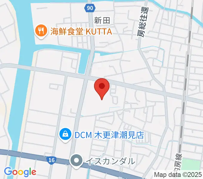 木更津市民会館の地図