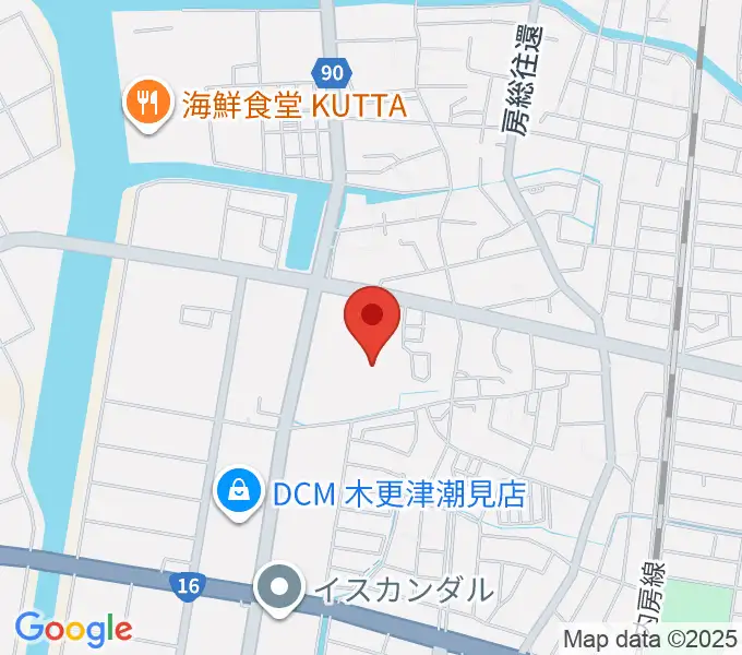 木更津市民会館の地図