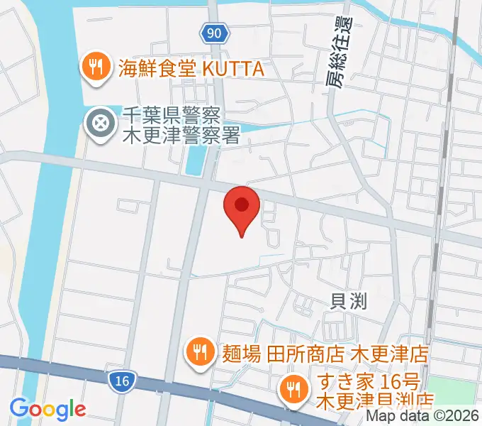 木更津市民会館の地図