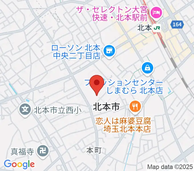 北本市文化センターの地図