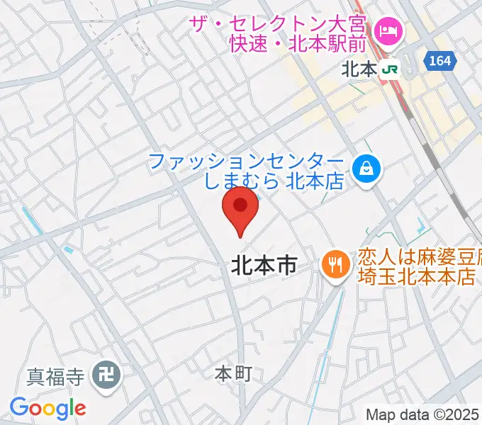 北本市文化センターの地図