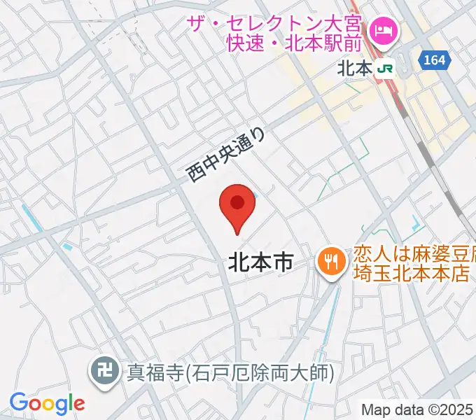 北本市文化センターの地図