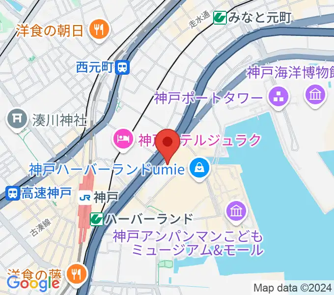 神戸市産業振興センターハーバーホールの地図