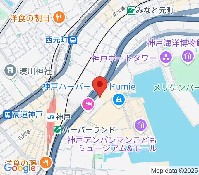 神戸市産業振興センターハーバーホールの地図