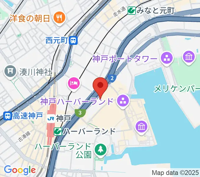 神戸市産業振興センターハーバーホールの地図