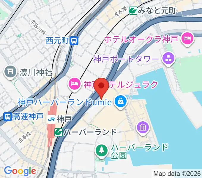 神戸市産業振興センターハーバーホールの地図