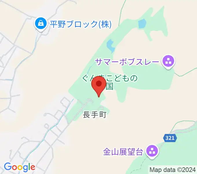 ぐんまこどもの国児童会館の地図