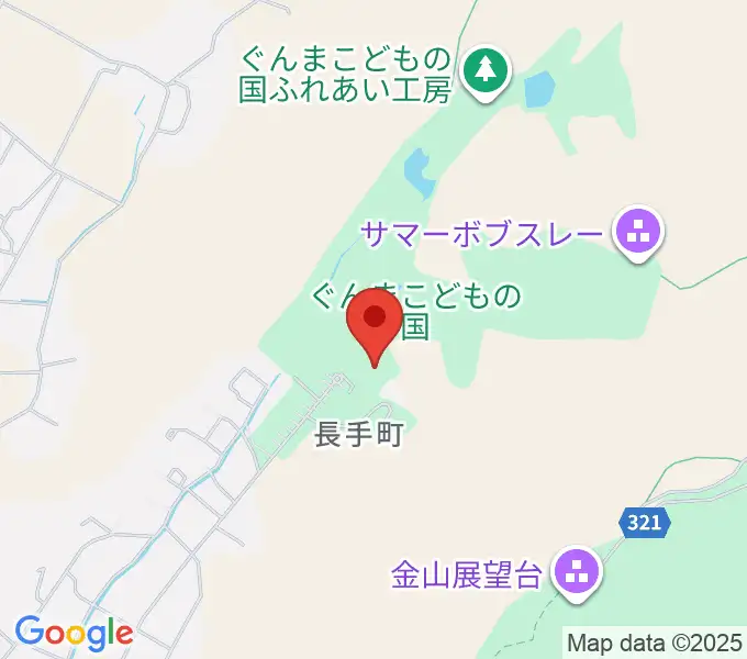 ぐんまこどもの国児童会館の地図