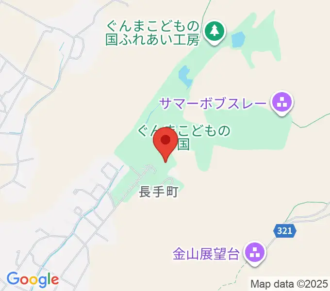 ぐんまこどもの国児童会館の地図