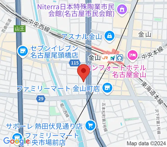 アイズミュージックアカデミー金山校の地図