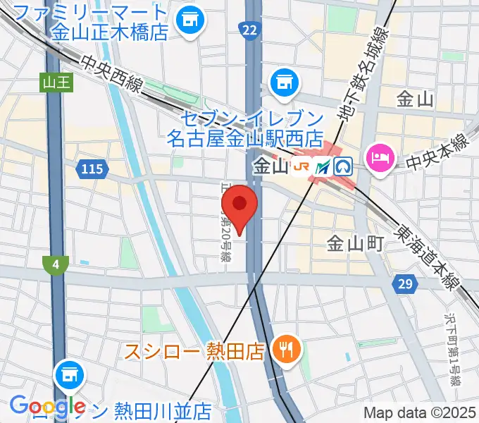 アイズミュージックアカデミー金山校の地図