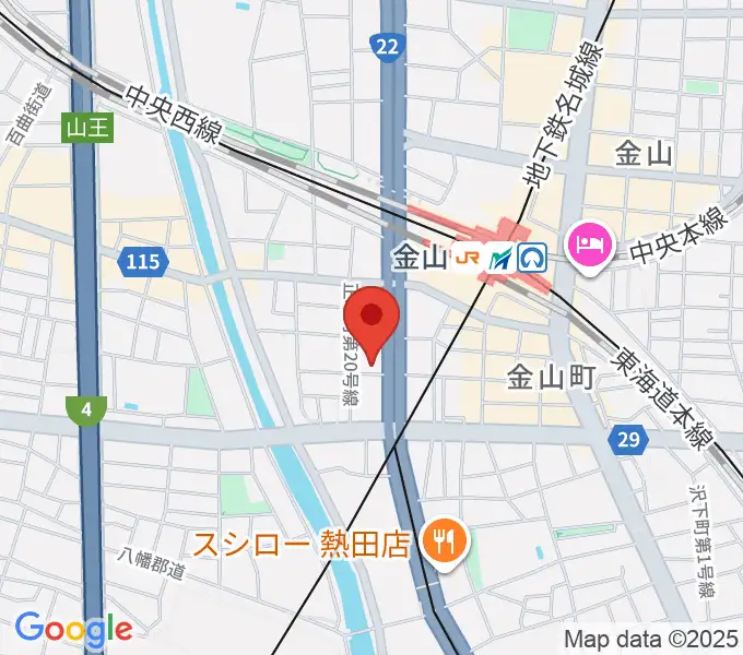 アイズミュージックアカデミー金山校の地図