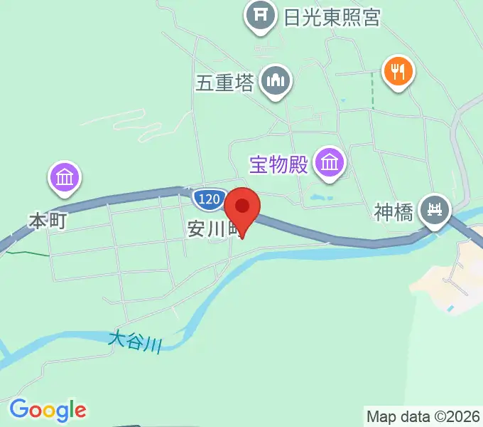 日光総合会館の地図