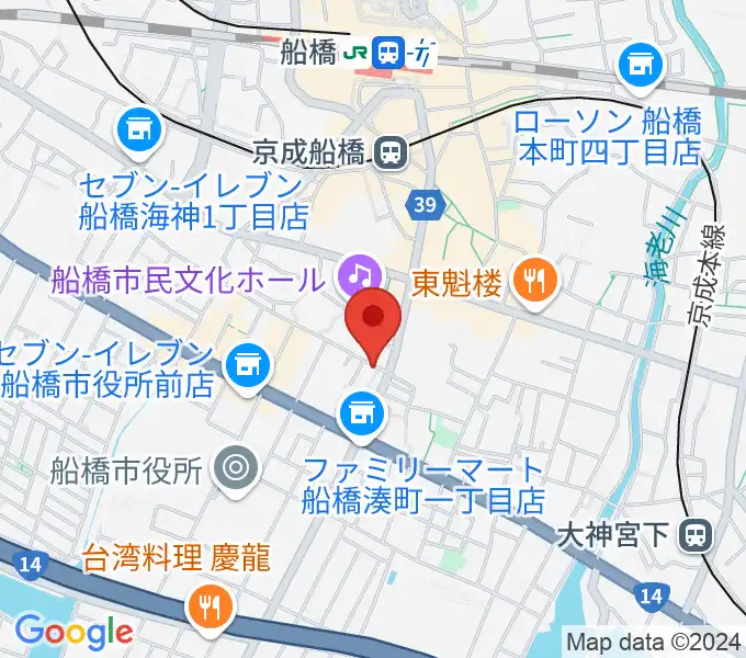 スカイワードミュージックスクールの地図