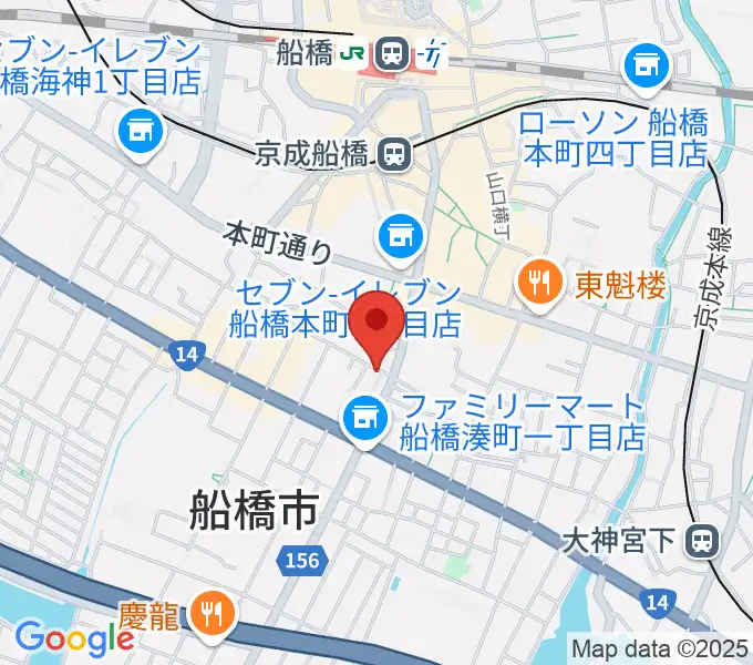 スカイワードミュージックスクールの地図