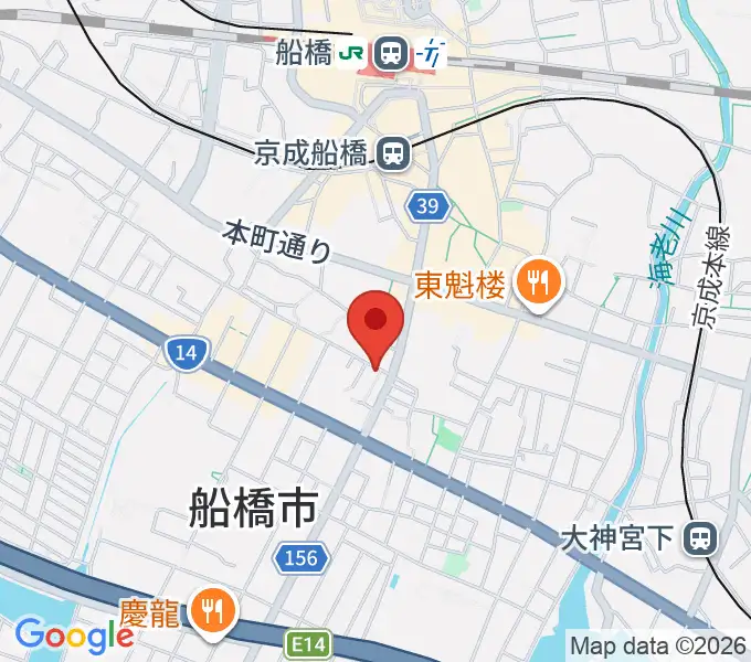 スカイワードミュージックスクールの地図