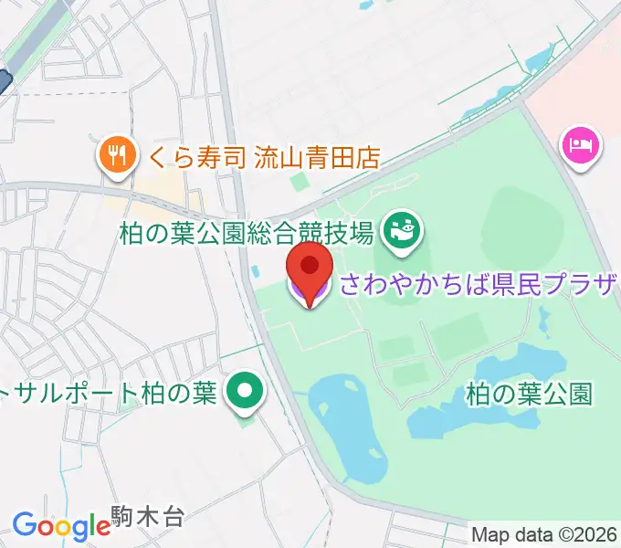 さわやかちば県民プラザの地図