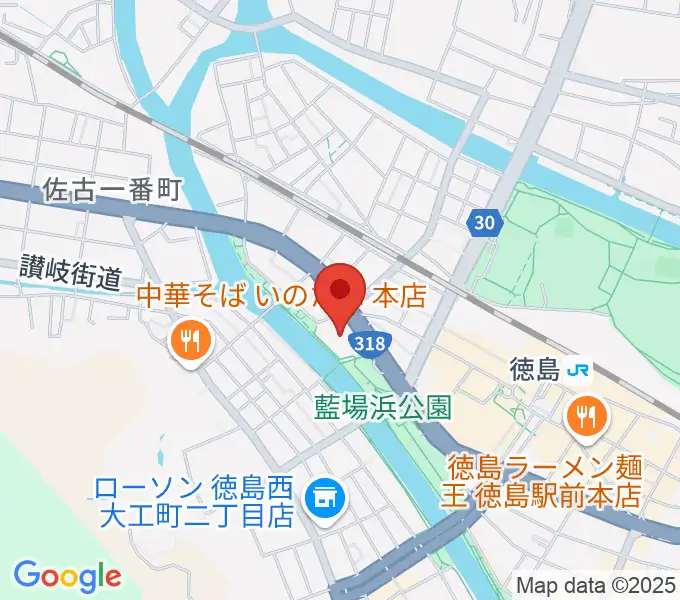 あわぎんホールの地図