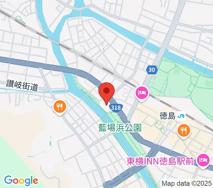 あわぎんホールの地図