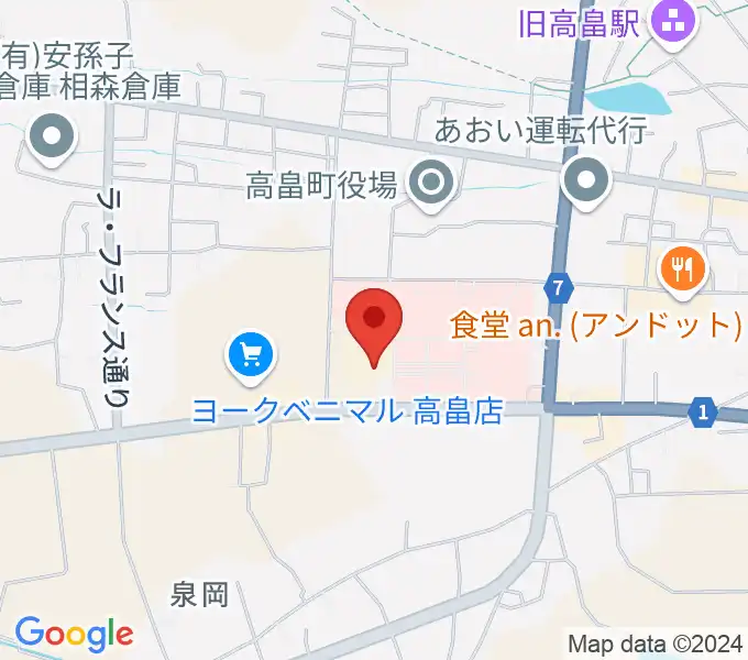 高畠町文化ホール まほらの地図