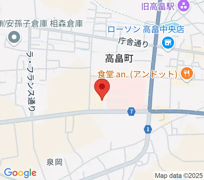 高畠町文化ホール まほらの地図