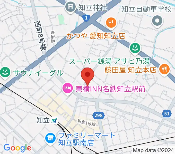 知立リリオ･コンサートホールの地図