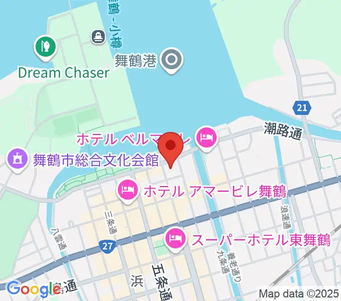 舞鶴市商工観光センターまいづるベイプラザの地図