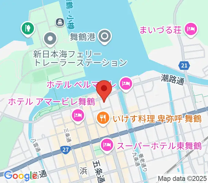 舞鶴市商工観光センターまいづるベイプラザの地図