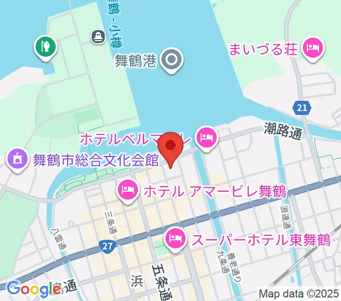 舞鶴市商工観光センターまいづるベイプラザの地図