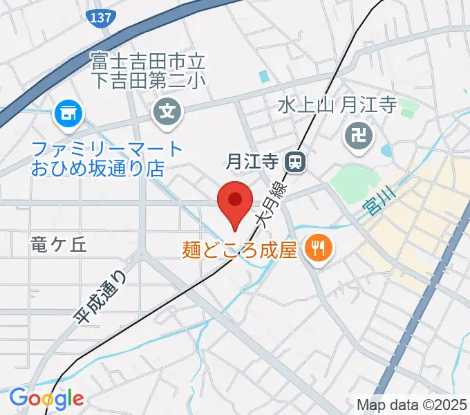 ふじさんホール・富士吉田市民会館の地図