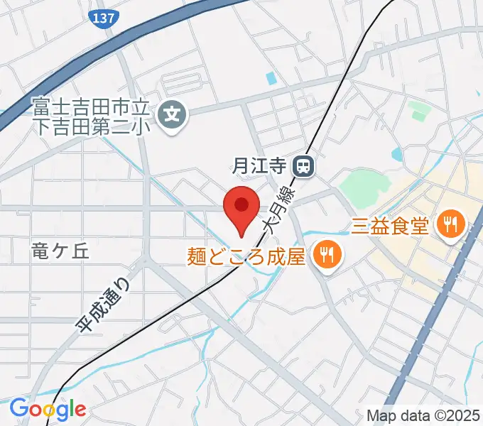 ふじさんホール・富士吉田市民会館の地図