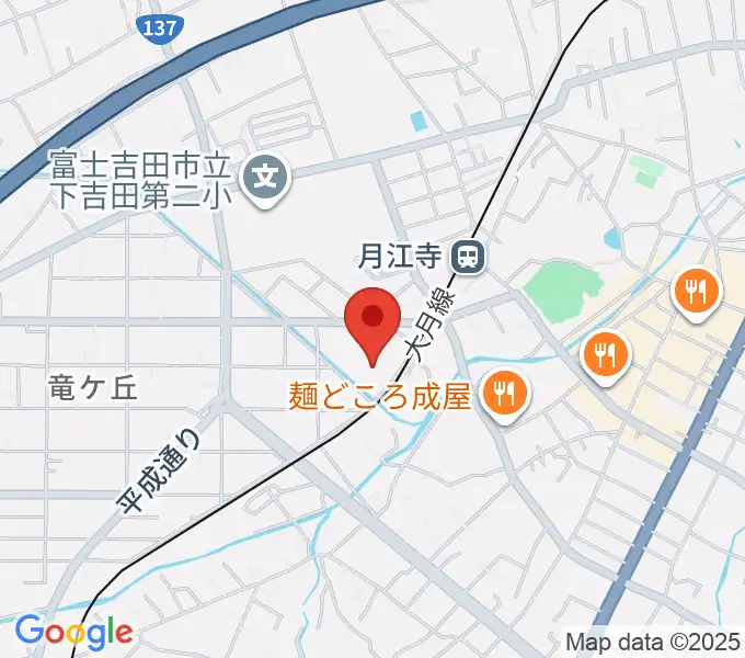 ふじさんホール・富士吉田市民会館の地図