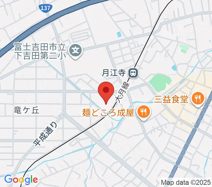 ふじさんホール・富士吉田市民会館の地図