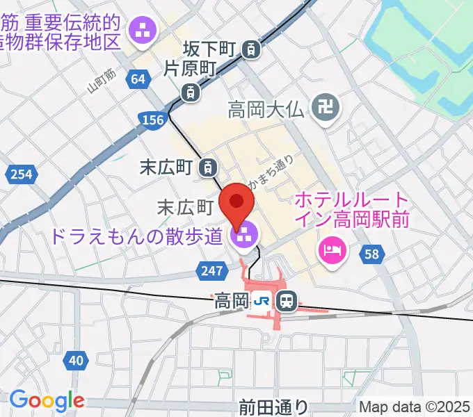 高岡市生涯学習センターの地図