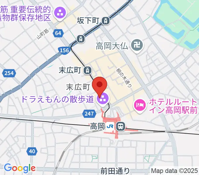 高岡市生涯学習センターの地図