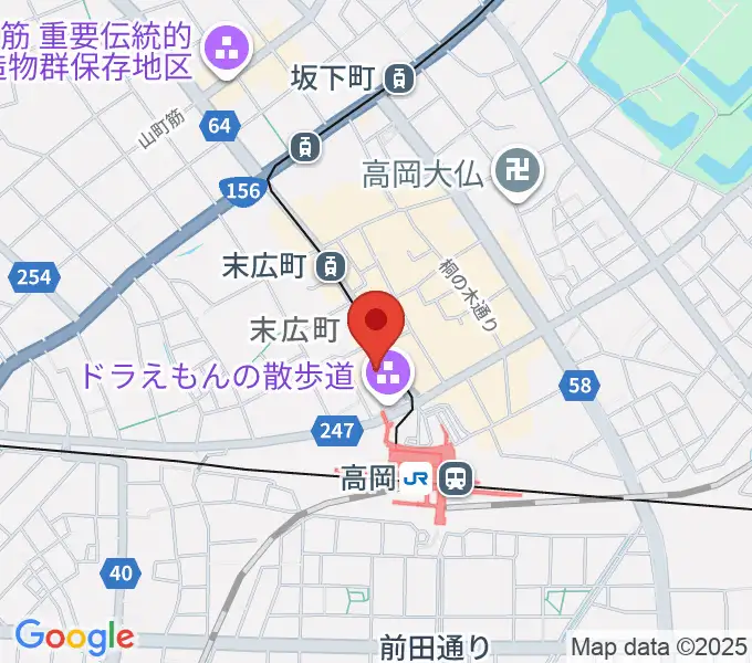 高岡市生涯学習センターの地図