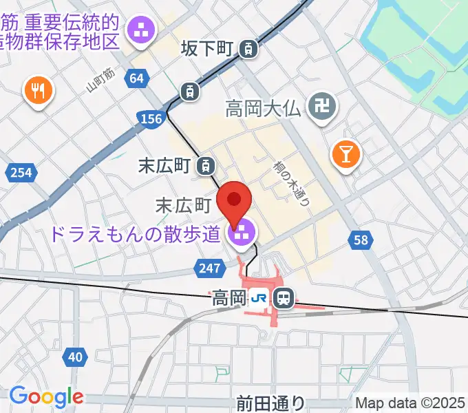 高岡市生涯学習センターの地図