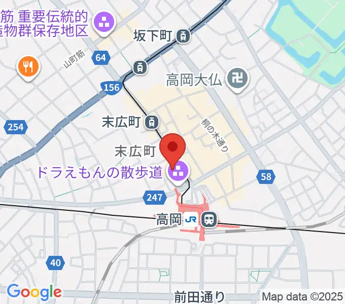 高岡市生涯学習センターの地図