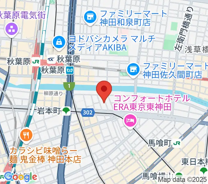 秋葉原 秋田犬の地図
