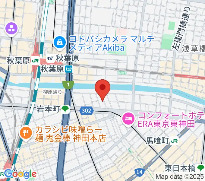 秋葉原 秋田犬の地図