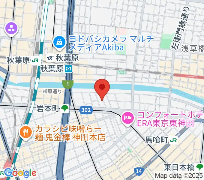 秋葉原 秋田犬の地図