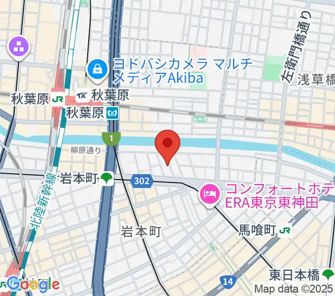 秋葉原 秋田犬の地図