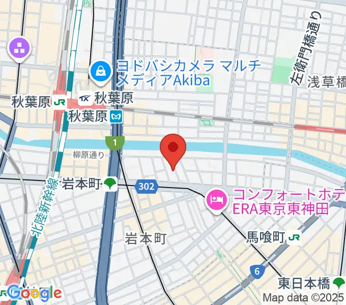 秋葉原 秋田犬の地図