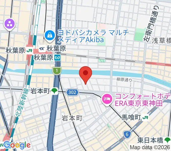 秋葉原 秋田犬の地図